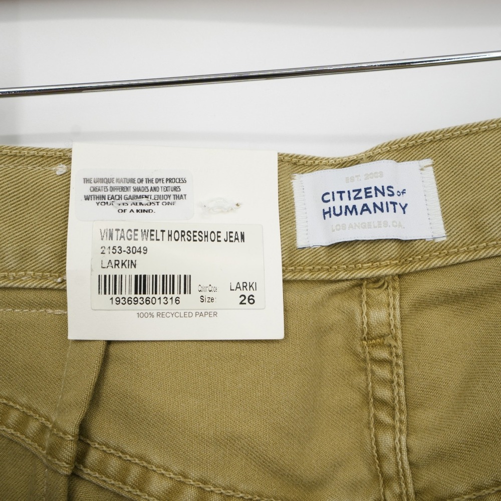 Citizens of Humanity Horseshoe Jean Women 26 Larkin Tan Vintage Welt High Rise - Picture 8 of 13